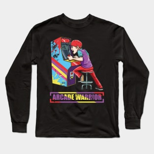 Arcade Game Machine Retro Gaming 80s Oldschool Gamer Long Sleeve T-Shirt